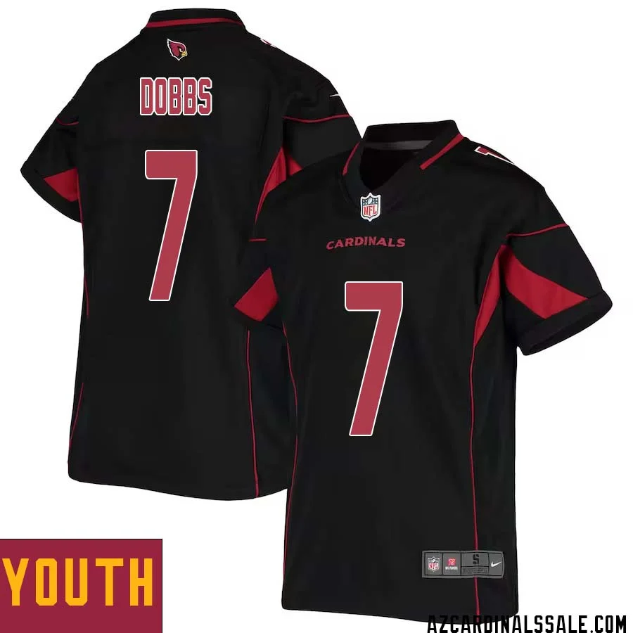Joshua Dobbs No 7 Youth Black Arizona Cardinals Color Rush Vapor Limited Jersey