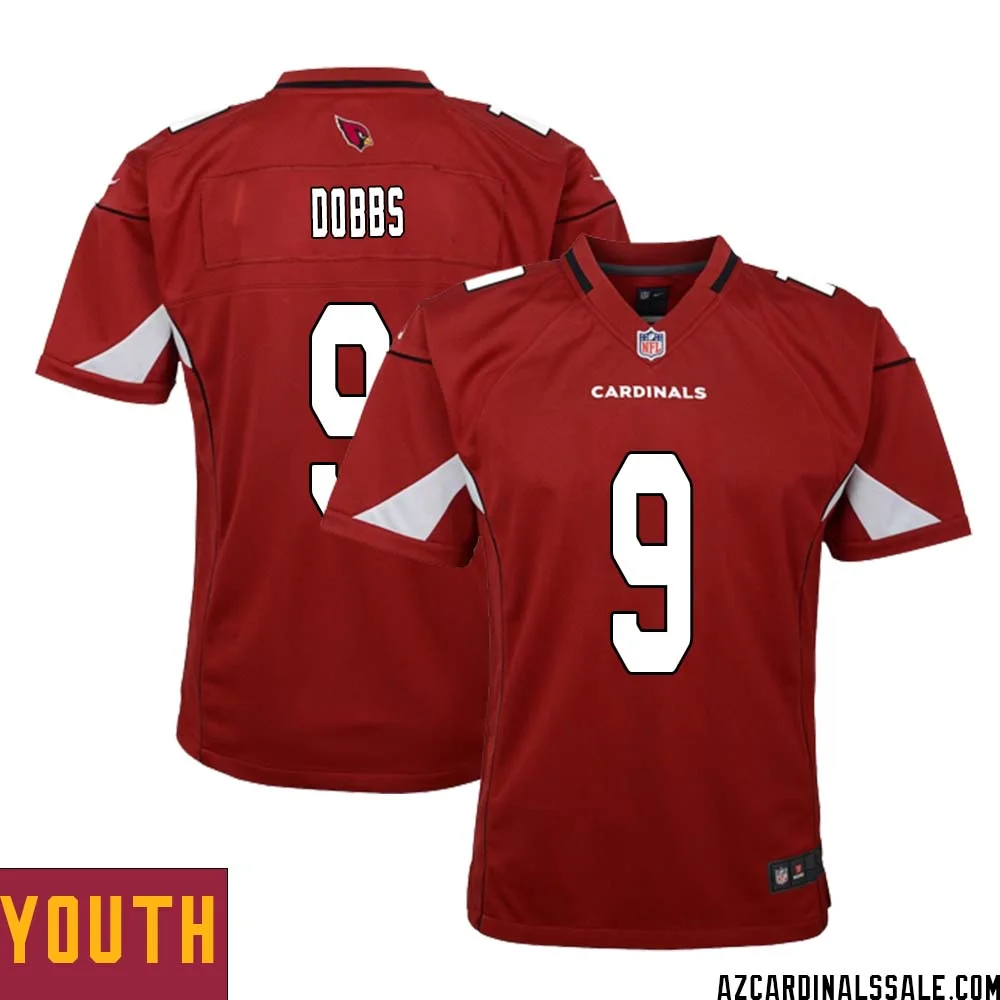 Joshua Dobbs No 9 Arizona Cardinals Home Game Jersey Cardinal for Youth