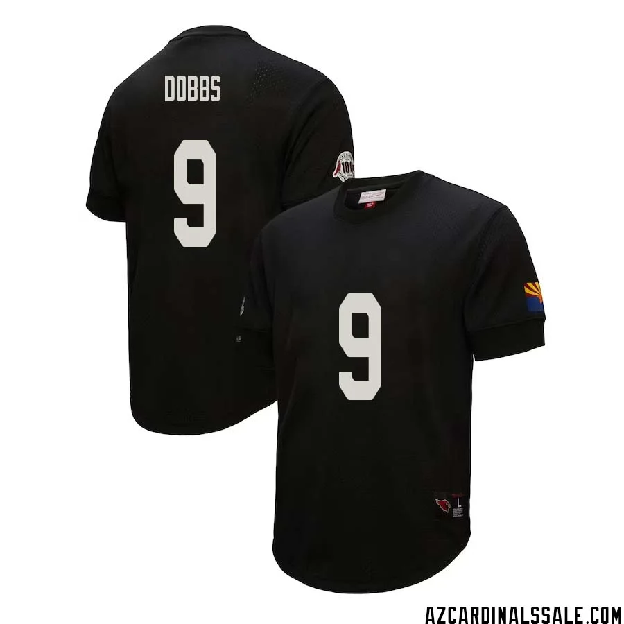 Joshua Dobbs No 9 Arizona Cardinals Mitchell Ness Retired Player Name Number Mesh Top Black