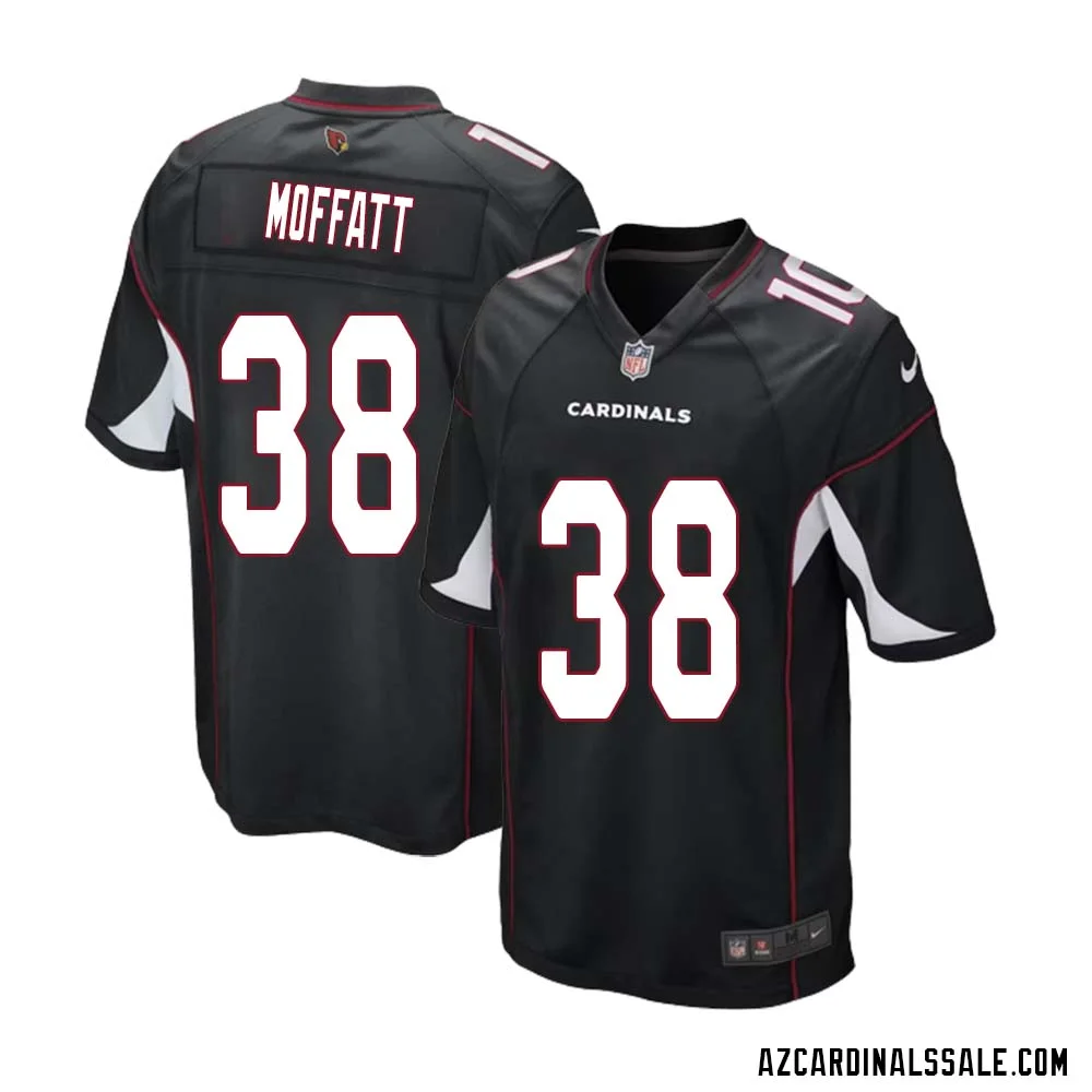 Jovante Moffatt No 38 Arizona Cardinals Black Alternate Game Jersey Cardinal for Men 1
