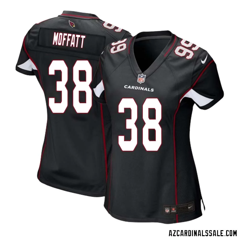 Jovante Moffatt No 38 Arizona Cardinals Black Alternate Game Jersey Cardinal for Women