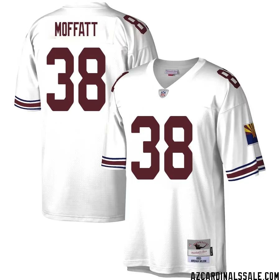 Jovante Moffatt No 38 Men Mitchell Ness White Arizona Cardinals Legacy Replica Jersey 1