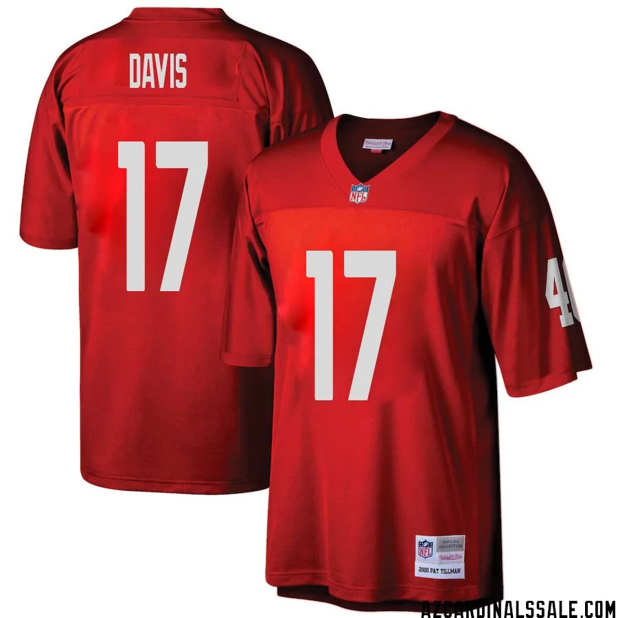 Kaden Davis No 17 Arizona Cardinals Mitchell Ness Big Tall 2000 Retired Player Replica Jersey Red