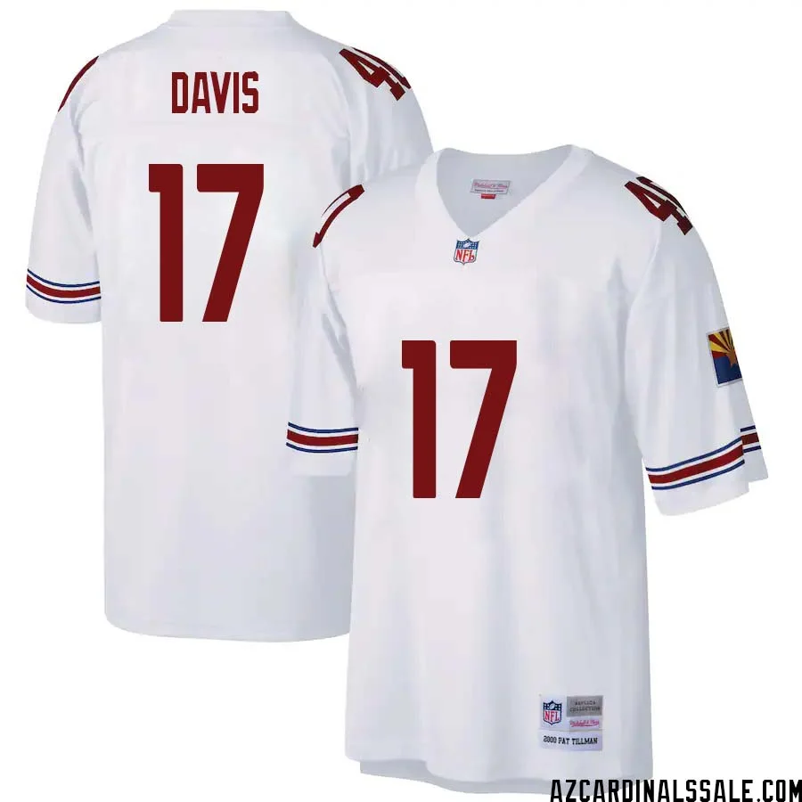 Kaden Davis No 17 Arizona Cardinals Mitchell Ness Big Tall 2000 Retired Player Replica Jersey White 1