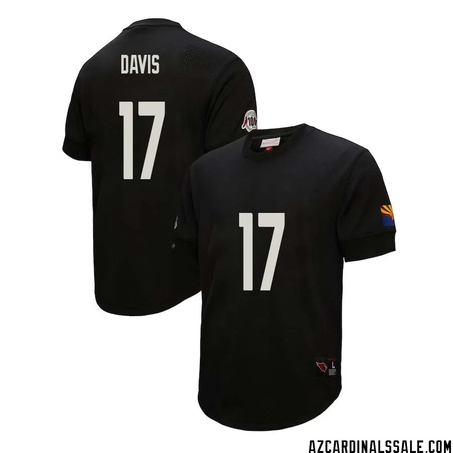 Kaden Davis No 17 Arizona Cardinals Mitchell Ness Retired Player Name Number Mesh Top Black