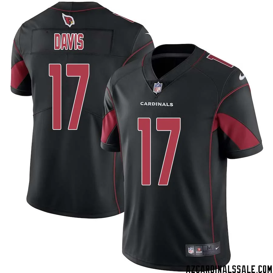 Kaden Davis No 17 Men Black Arizona Cardinals Color Rush Vapor Limited Jersey 1