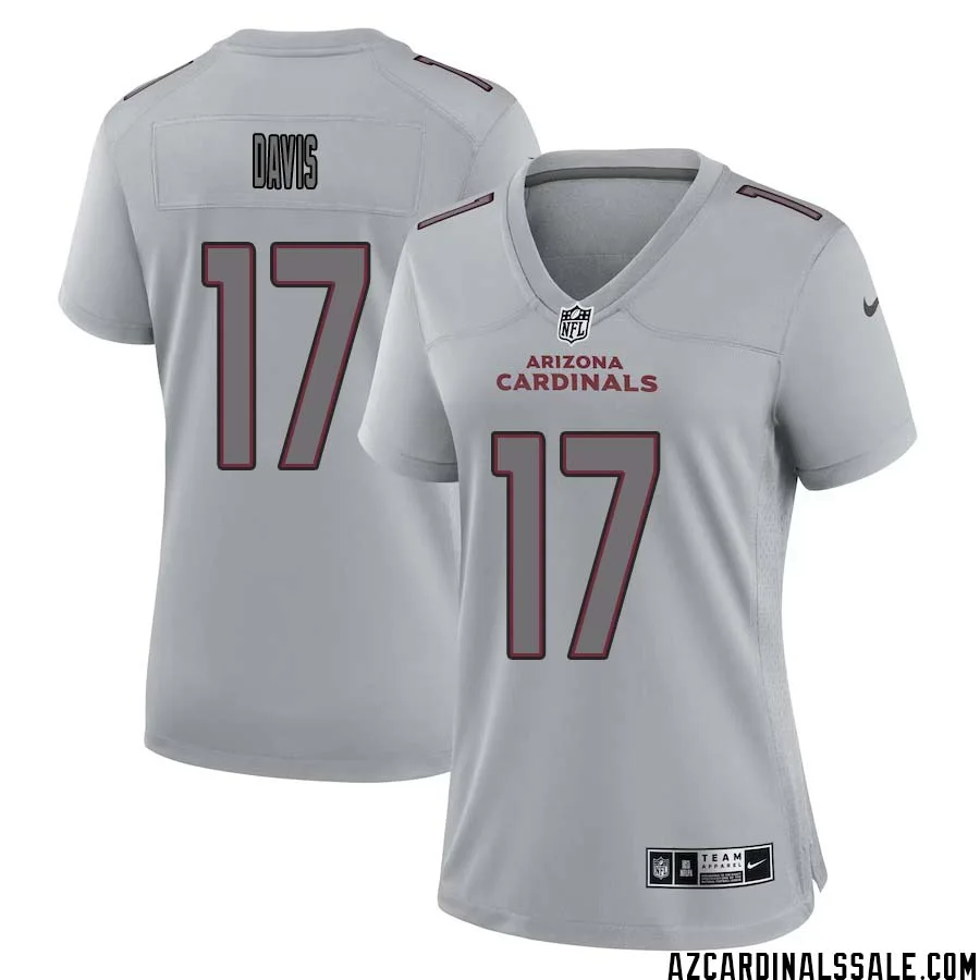Kaden Davis No 17 Women Arizona Cardinals Gray Atmosphere Fashion Game Jersey 1