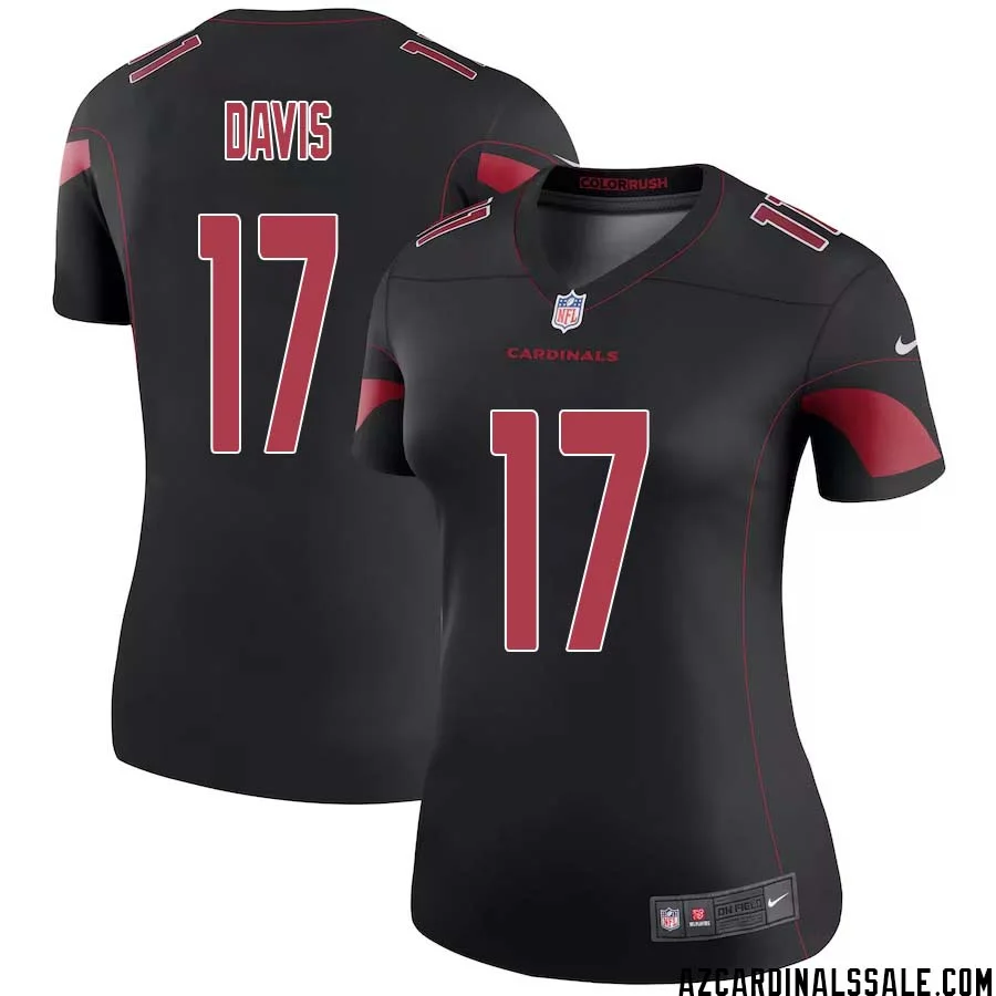 Kaden Davis No 17 Women Black Arizona Cardinals Color Rush Vapor Limited Jersey 1