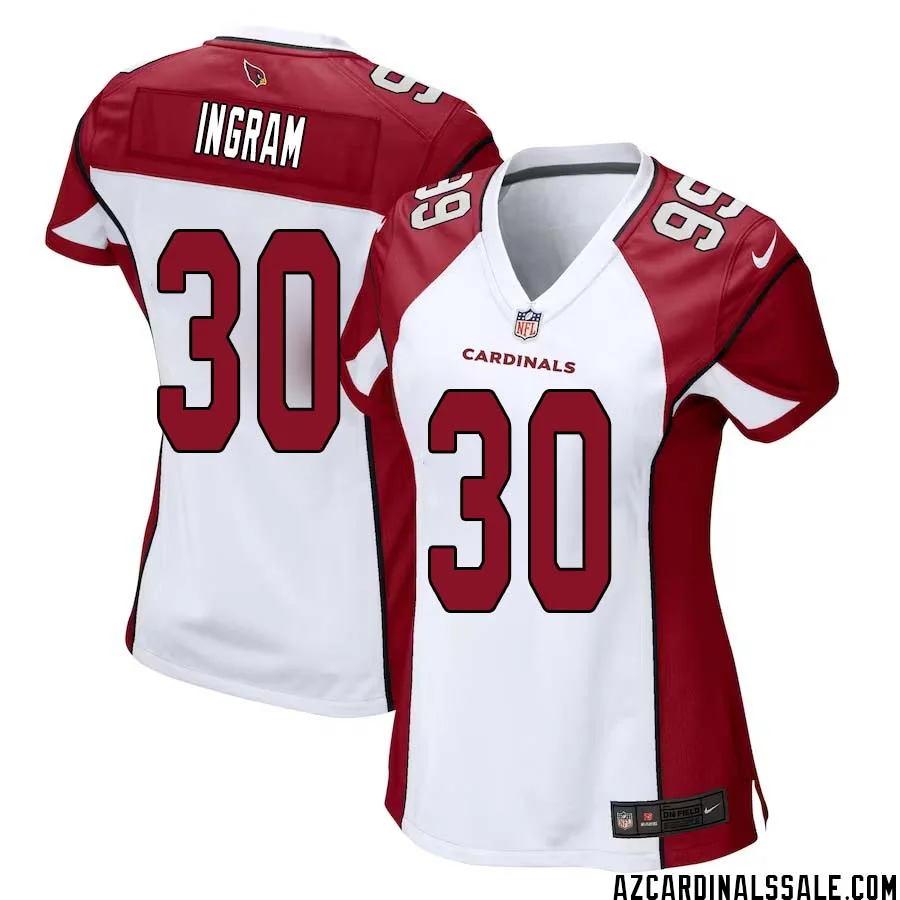 Keaontay Ingram No 30 Arizona Cardinals Away Game Jersey Cardinal for Women