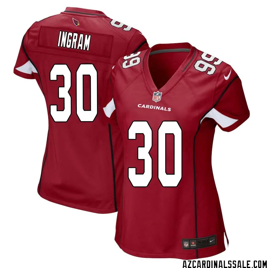 Keaontay Ingram No 30 Arizona Cardinals Home Game Jersey Cardinal for Women 1