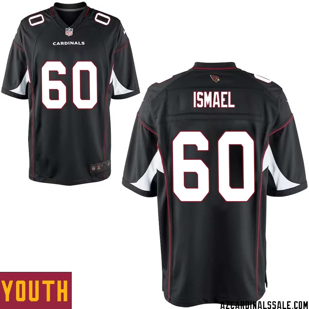 Keith Ismael No 60 Arizona Cardinals Black Alternate Game Jersey Cardinal for Youth 1