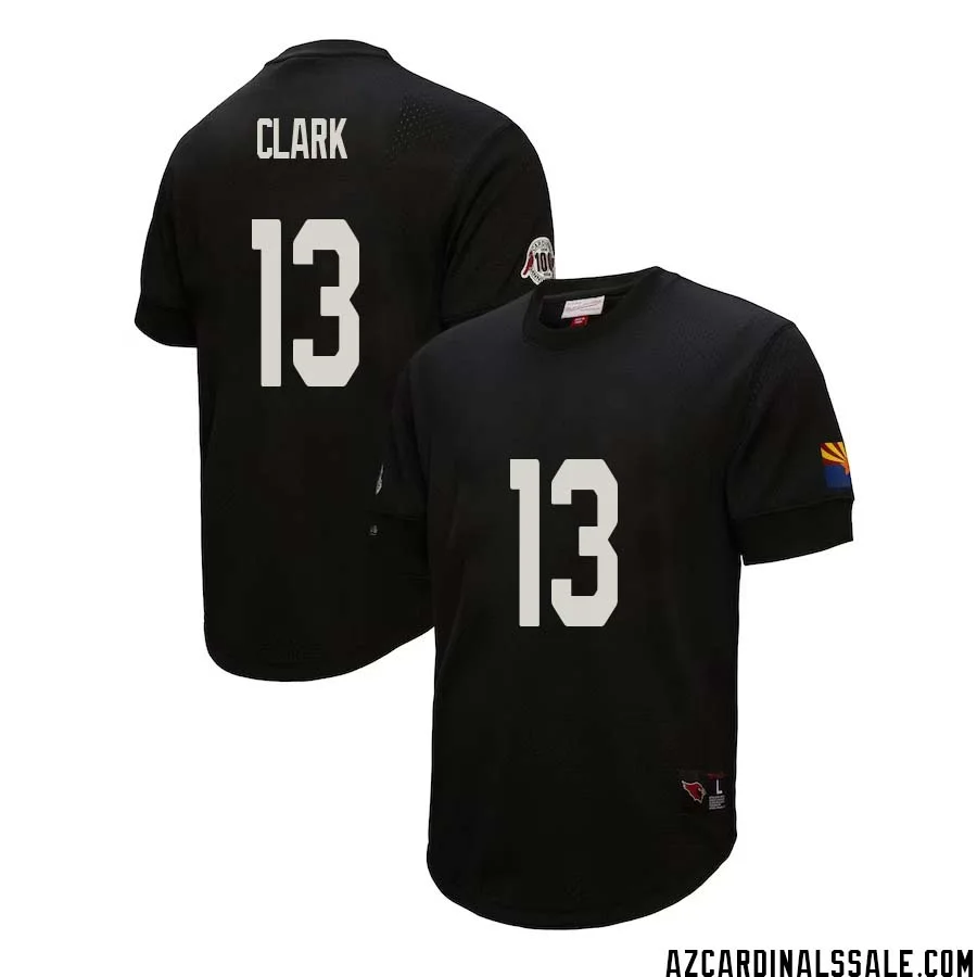 KeiTrel Clark No 13 Arizona Cardinals Mitchell Ness Retired Player Name Number Mesh Top Black 1
