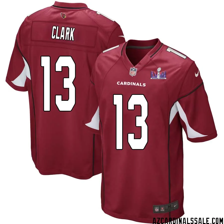 KeiTrel Clark No 13 Arizona Cardinals Super Bowl LVIII Home Game Jersey Cardinal for Men