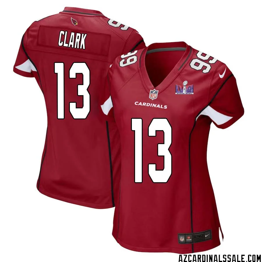 KeiTrel Clark No 13 Arizona Cardinals Super Bowl LVIII Home Game Jersey Cardinal for Women 1
