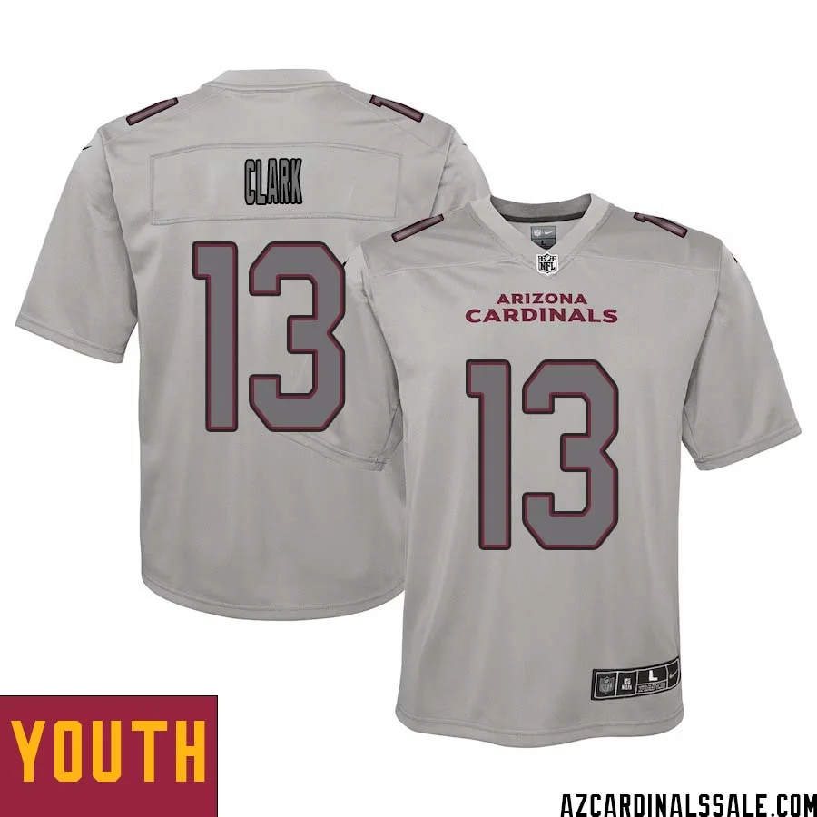 KeiTrel Clark No 13 Youth Arizona Cardinals Gray Atmosphere Fashion Game Jersey