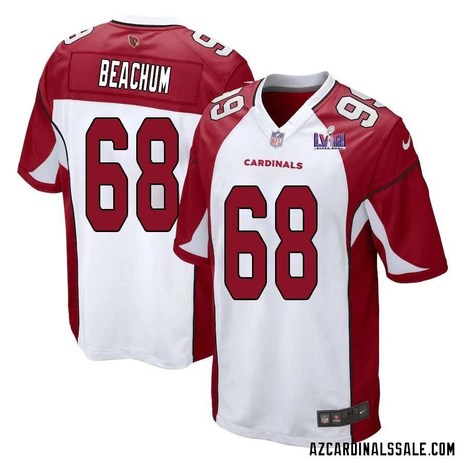 Kelvin Beachum No 68 Arizona Cardinals Super Bowl LVIII Away Game Jersey Cardinal for Men
