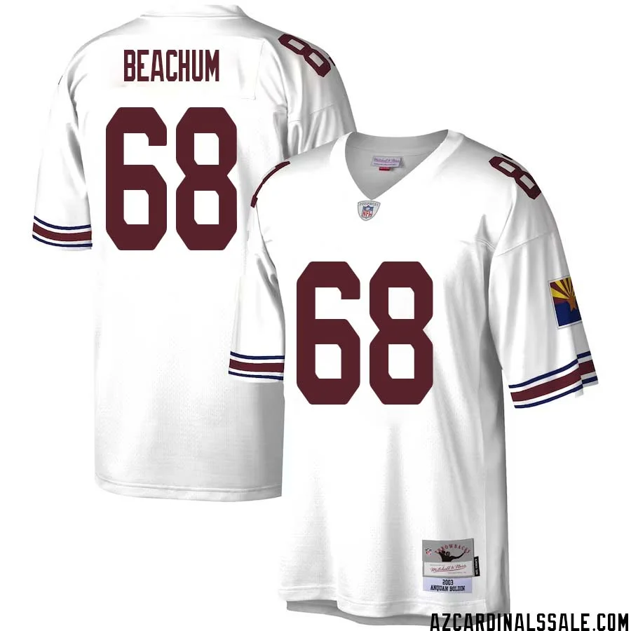 Kelvin Beachum No 68 Men Mitchell Ness White Arizona Cardinals Legacy Replica Jersey 1
