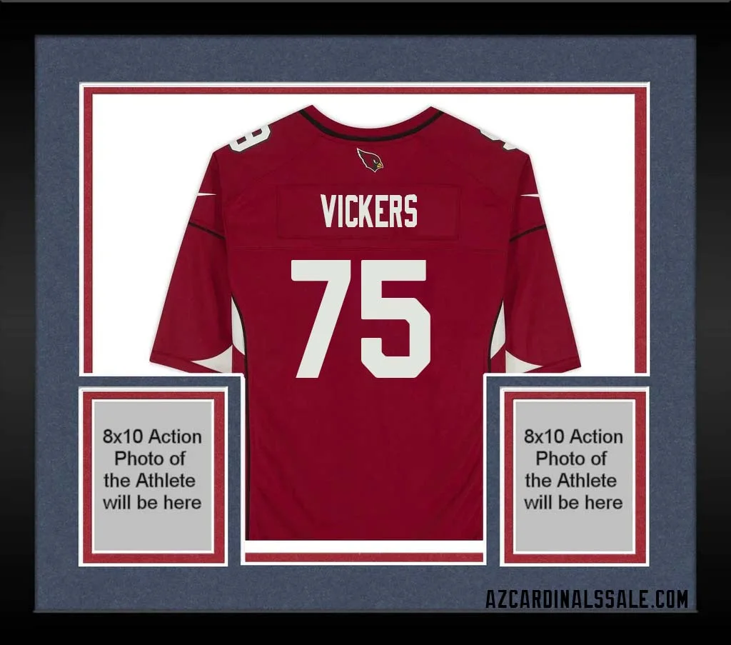 Kendal Vickers No 75 Arizona Cardinals Autographed Red Game Jersey 1