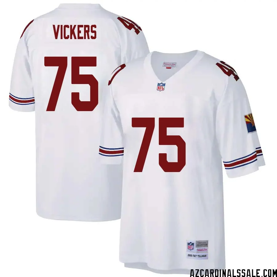 Kendal Vickers No 75 Arizona Cardinals Mitchell Ness Big Tall 2000 Retired Player Replica Jersey White 1