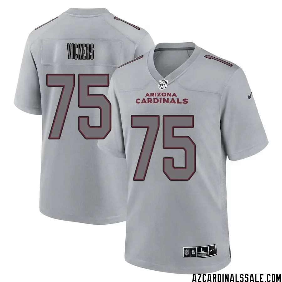 Kendal Vickers No 75 Men Arizona Cardinals Gray Atmosphere Fashion Game Jersey 1
