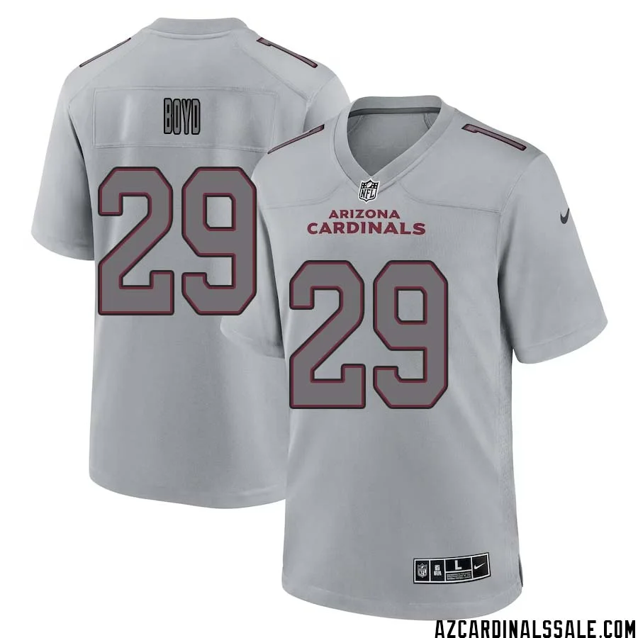 Kris Boyd No 29 Men Arizona Cardinals Gray Atmosphere Fashion Game Jersey 1