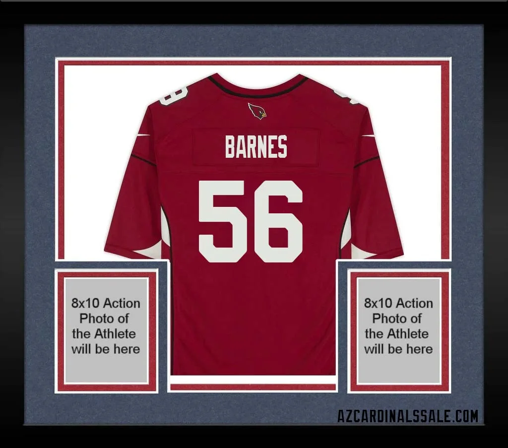 Krys Barnes No 56 Arizona Cardinals Autographed Red Game Jersey 1