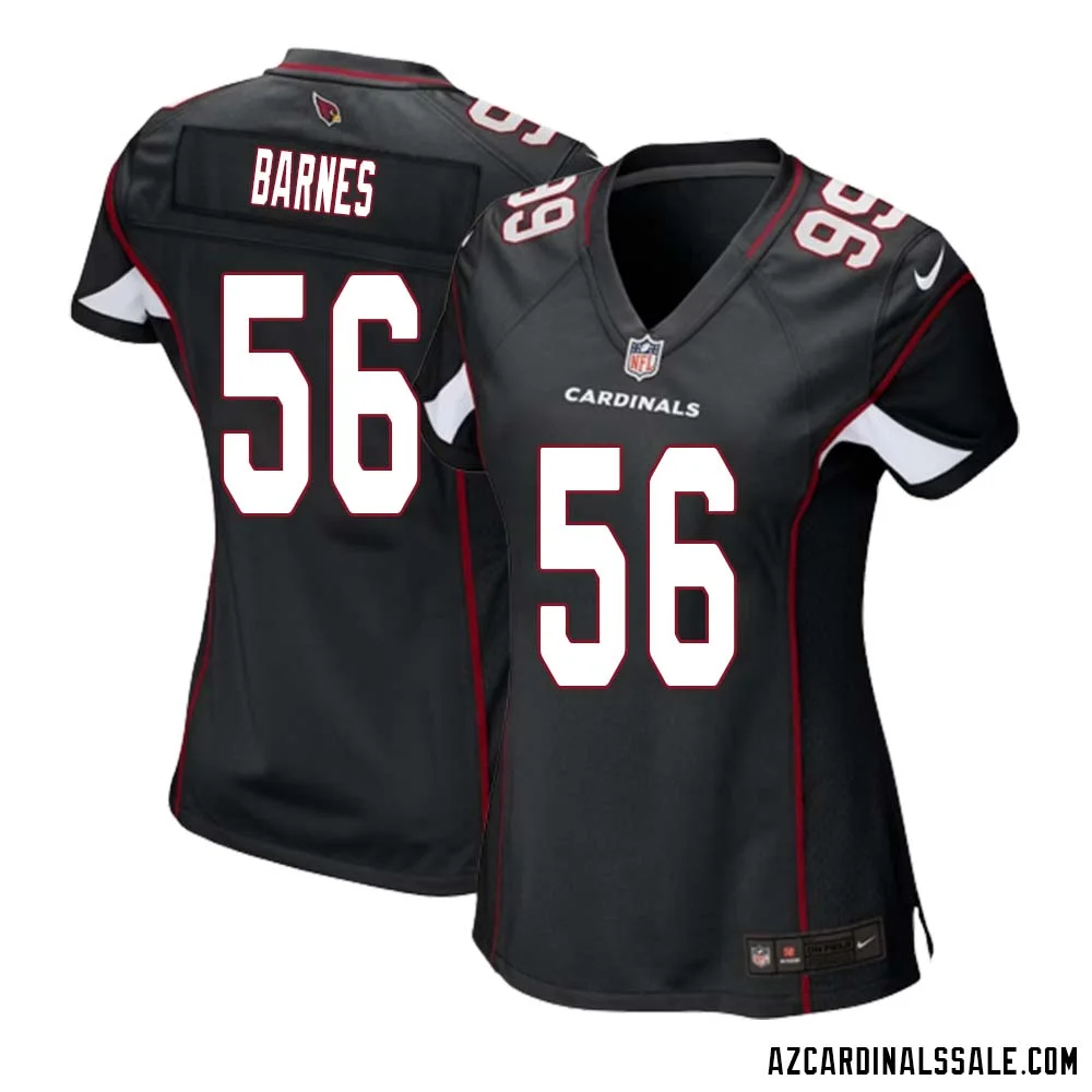 Krys Barnes No 56 Arizona Cardinals Black Alternate Game Jersey Cardinal for Women 1
