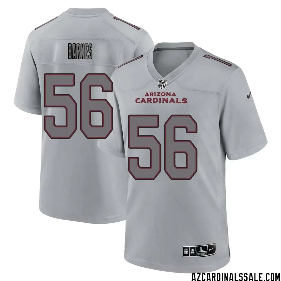 Krys Barnes No 56 Men Arizona Cardinals Gray Atmosphere Fashion Game Jersey