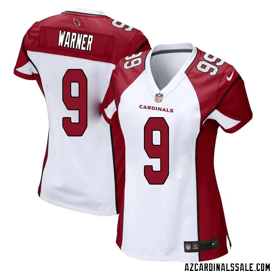Kurt Warner No 9 Arizona Cardinals Away Game Jersey Cardinal for Women 1