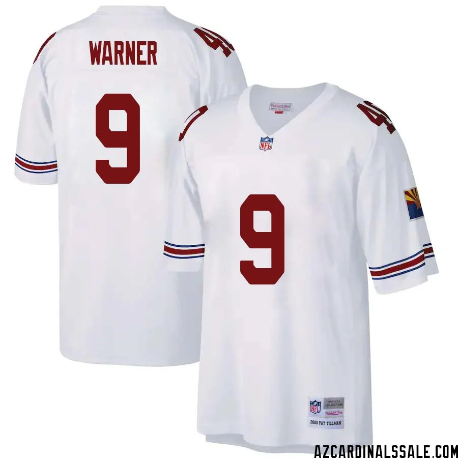 Kurt Warner No 9 Arizona Cardinals Mitchell Ness Big Tall 2000 Retired Player Replica Jersey White 1