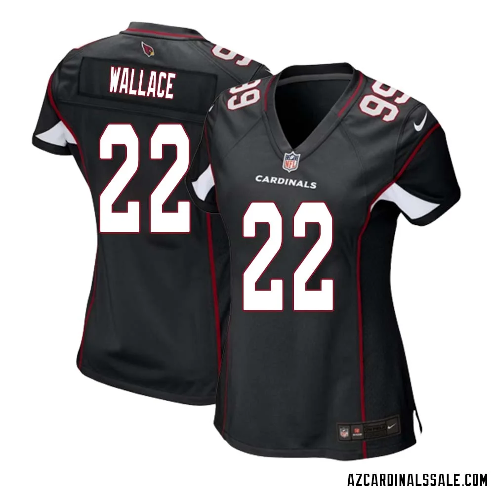 KVon Wallace No 22 Arizona Cardinals Black Alternate Game Jersey Cardinal for Women 1