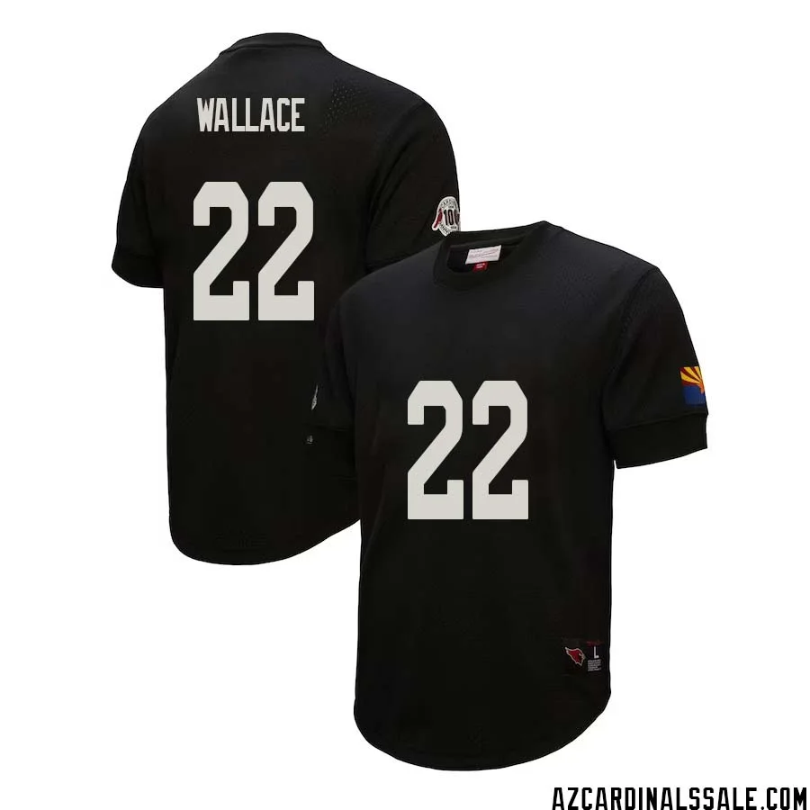 KVon Wallace No 22 Arizona Cardinals Mitchell Ness Retired Player Name Number Mesh Top Black