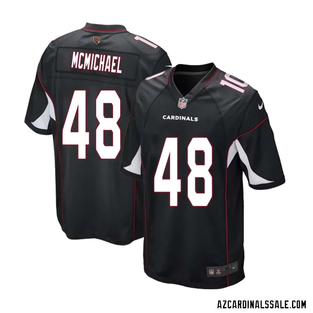 Kyler McMichael No 48 Arizona Cardinals Black Alternate Game Jersey Cardinal for Men 1