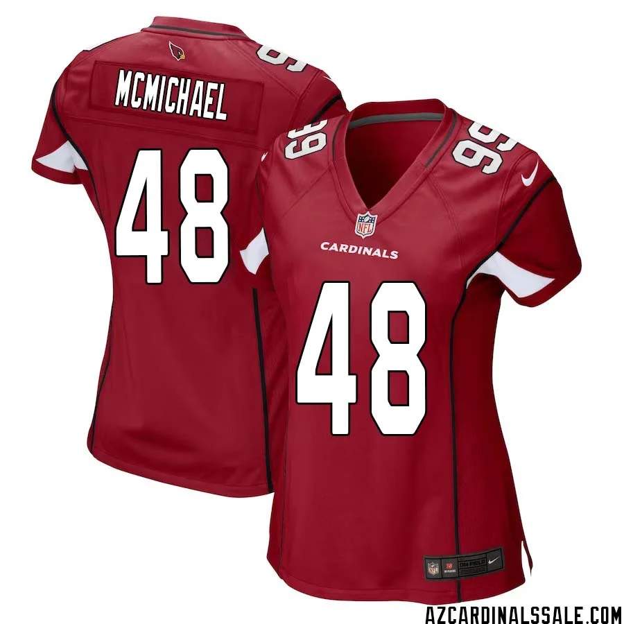 Kyler McMichael No 48 Arizona Cardinals Home Game Jersey Cardinal for Women 1