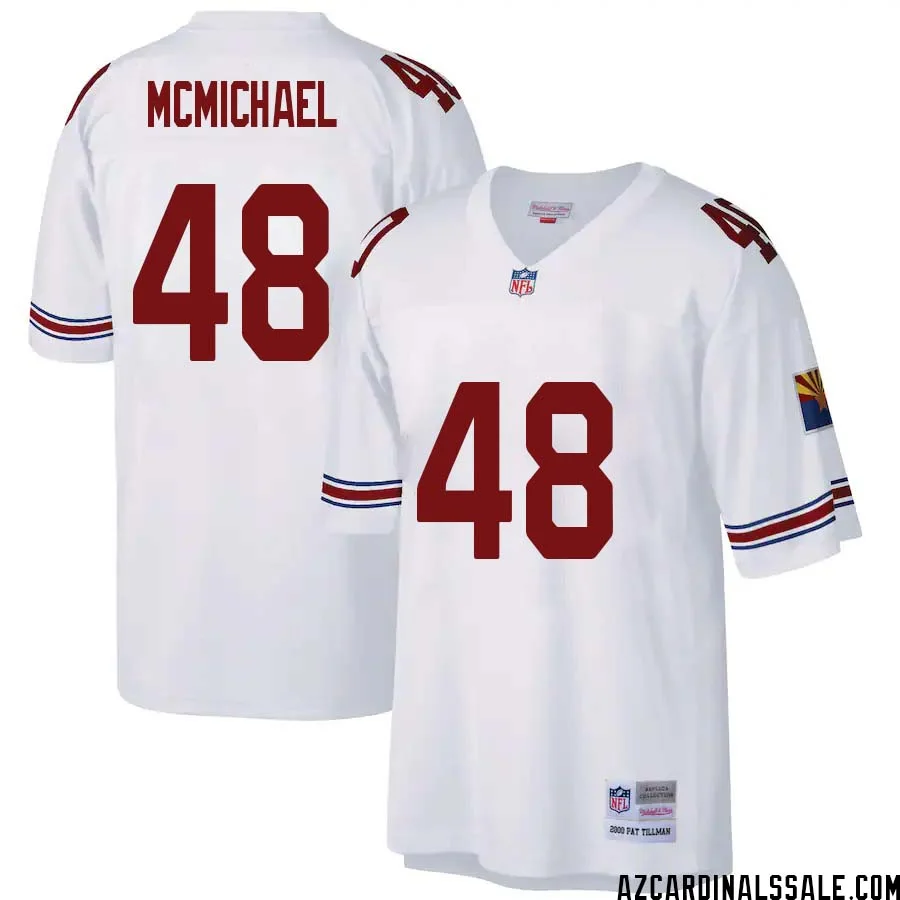 Kyler McMichael No 48 Arizona Cardinals Mitchell Ness Big Tall 2000 Retired Player Replica Jersey White 1
