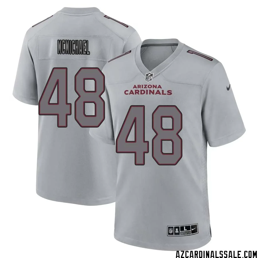 Kyler McMichael No 48 Men Arizona Cardinals Gray Atmosphere Fashion Game Jersey 1