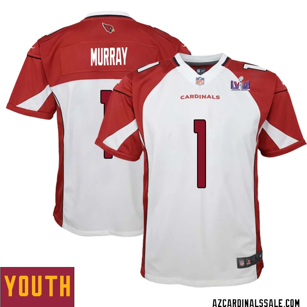 Kyler Murray No 1 Arizona Cardinals Super Bowl LVIII Away Game Jersey Cardinal for Youth 1