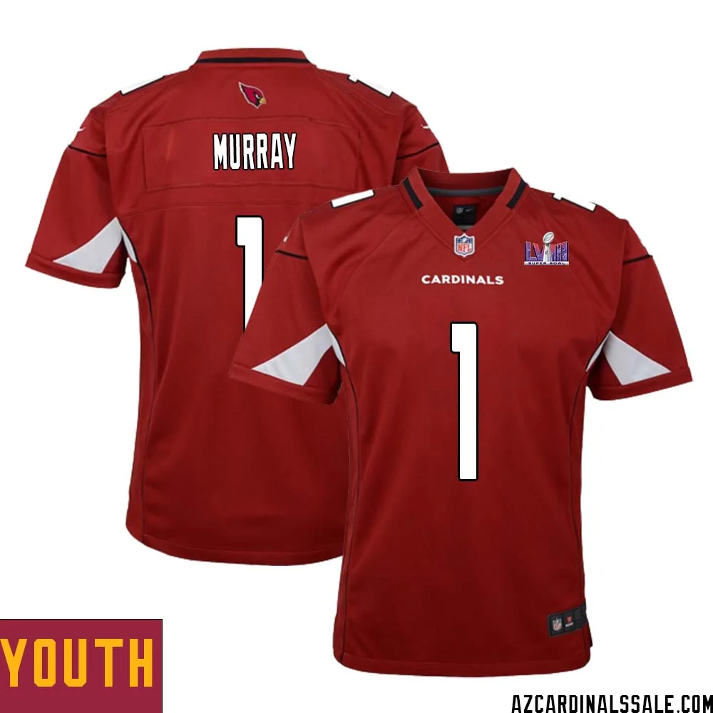 Kyler Murray No 1 Arizona Cardinals Super Bowl LVIII Home Game Jersey Cardinal for Youth