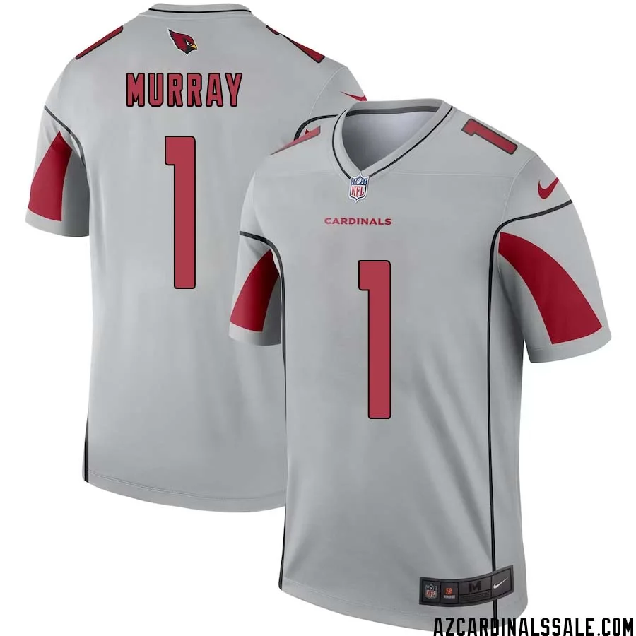 Kyler Murray No 1 Men Silver Arizona Cardinals Inverted Legend Jersey 1