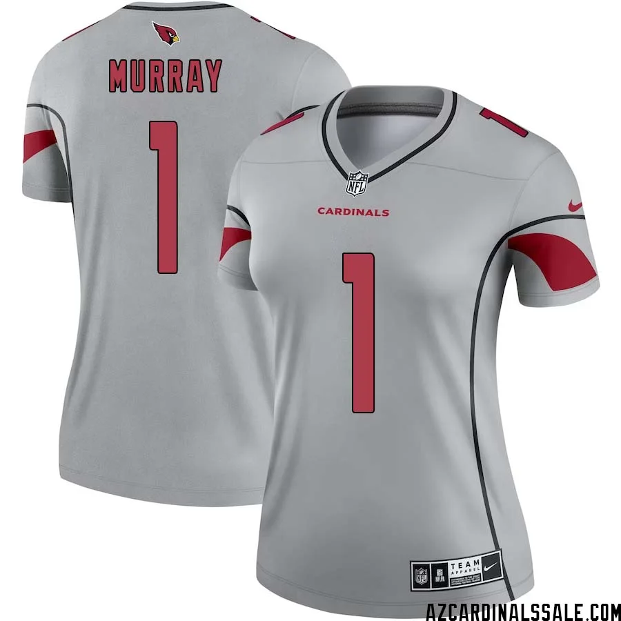 Kyler Murray No 1 Women Silver Arizona Cardinals Inverted Legend Jersey