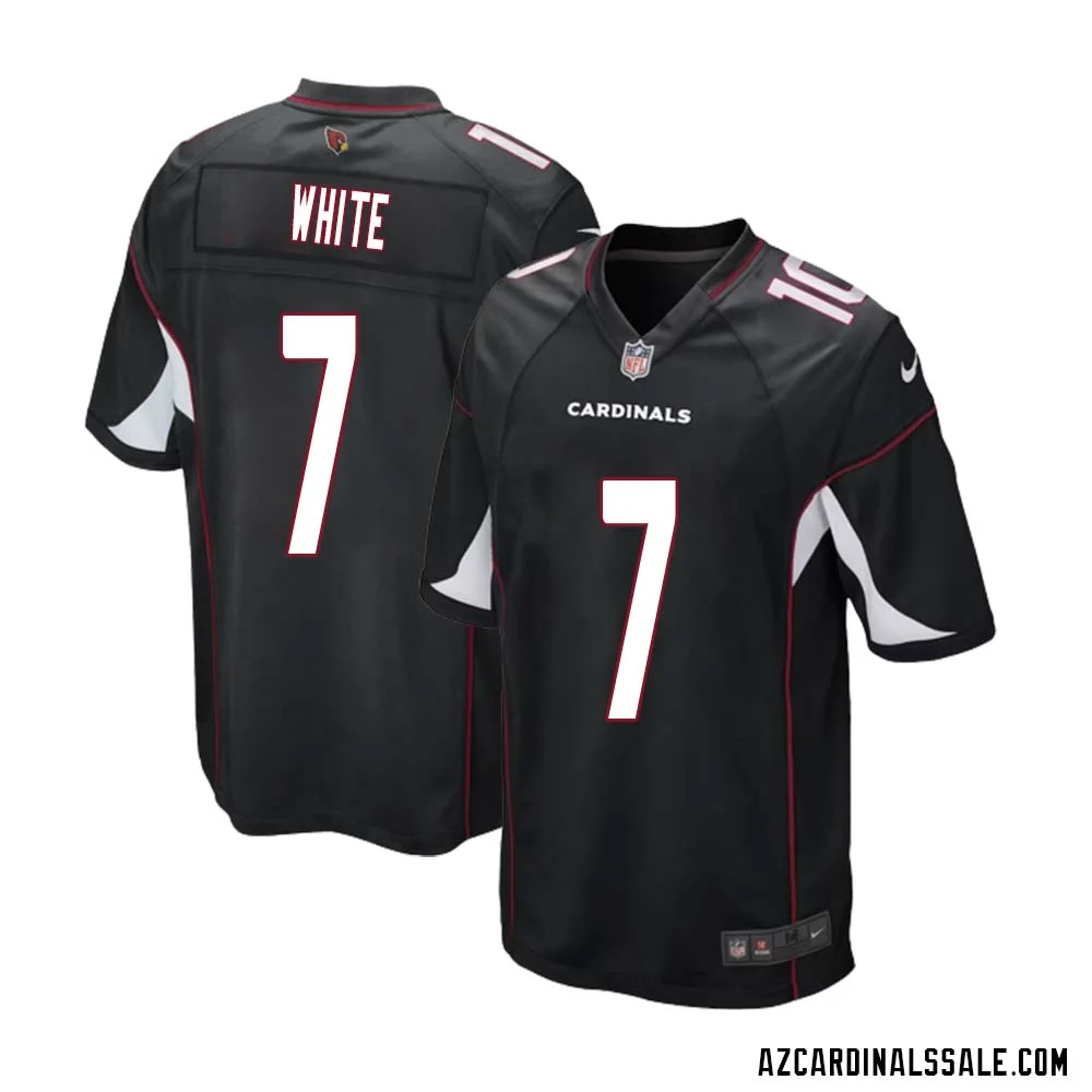Kyzir White No 7 Arizona Cardinals Black Alternate Game Jersey Cardinal for Men