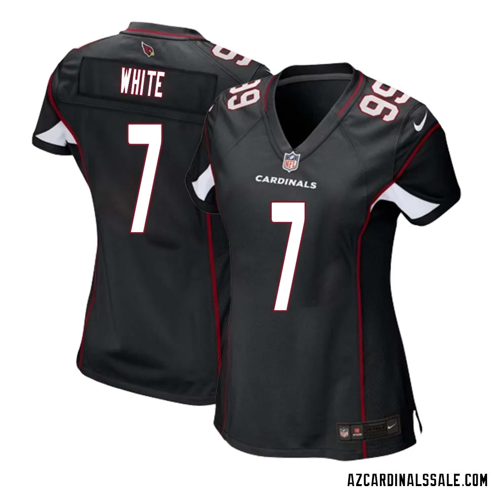 Kyzir White No 7 Arizona Cardinals Black Alternate Game Jersey Cardinal for Women 1