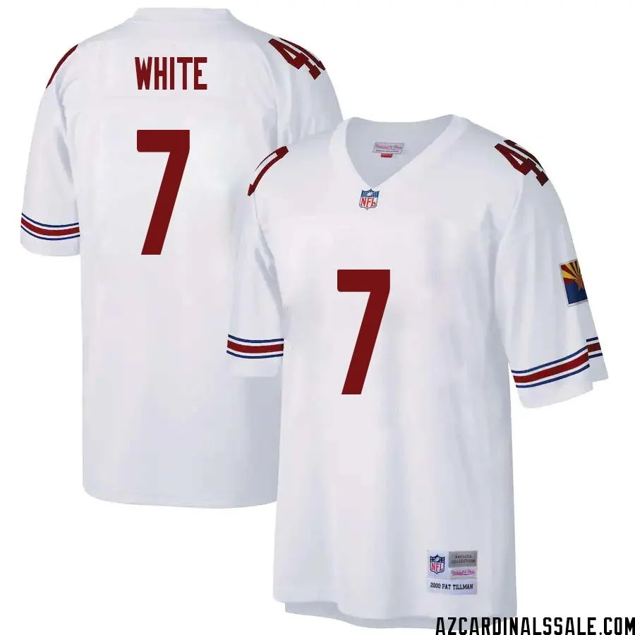 Kyzir White No 7 Arizona Cardinals Mitchell Ness Big Tall 2000 Retired Player Replica Jersey White 1