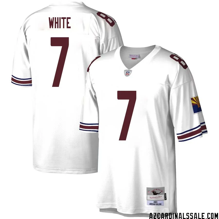 Kyzir White No 7 Men Mitchell Ness White Arizona Cardinals Legacy Replica Jersey 1