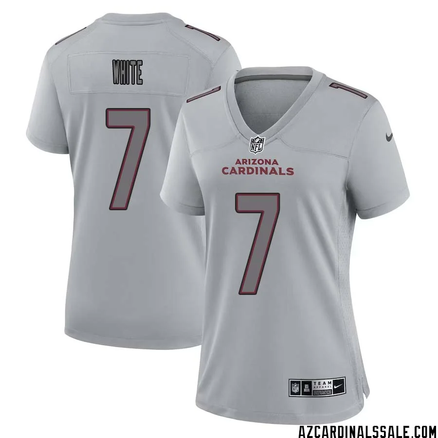 Kyzir White No 7 Women Arizona Cardinals Gray Atmosphere Fashion Game Jersey 1