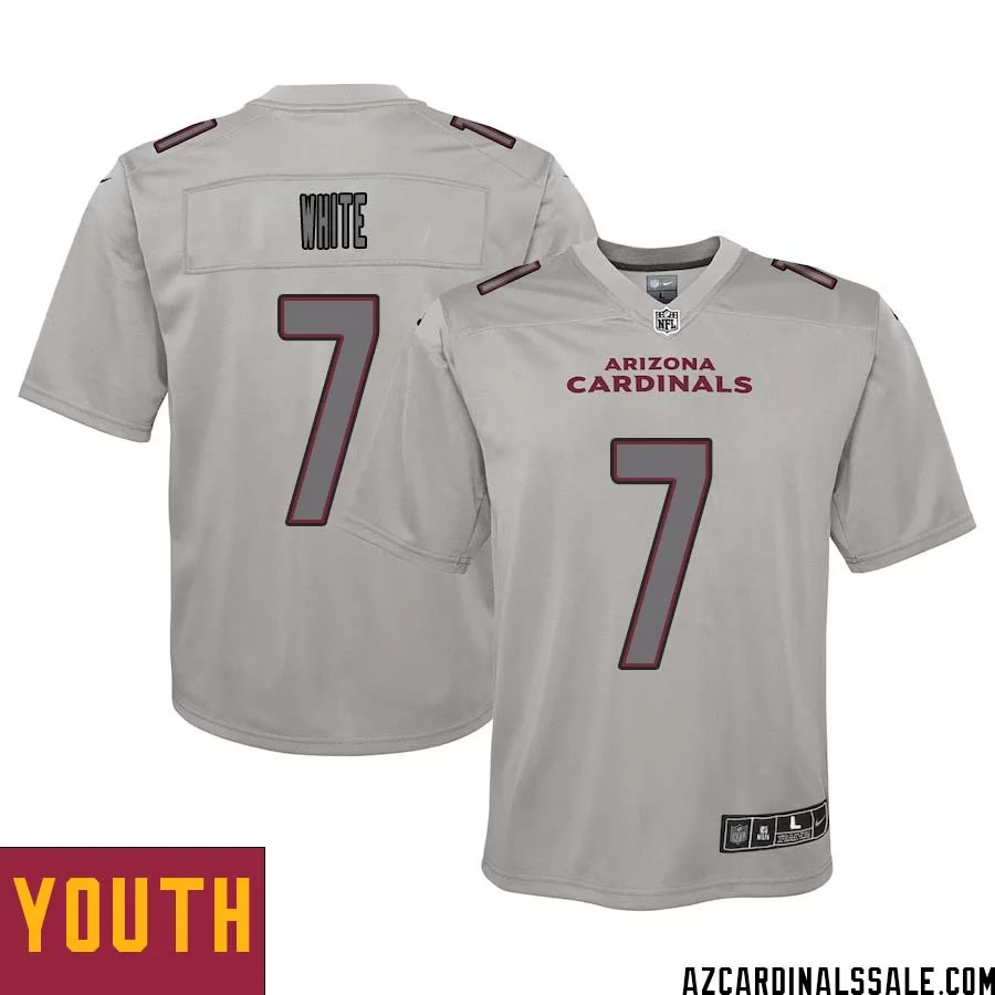 Kyzir White No 7 Youth Arizona Cardinals Gray Atmosphere Fashion Game Jersey 1