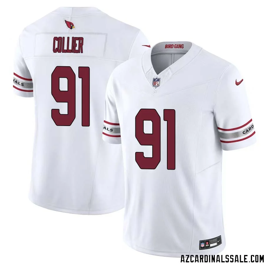 L.J. Collier No 91 Arizona Cardinals Vapor F.U.S.E. Limited Jersey White 1