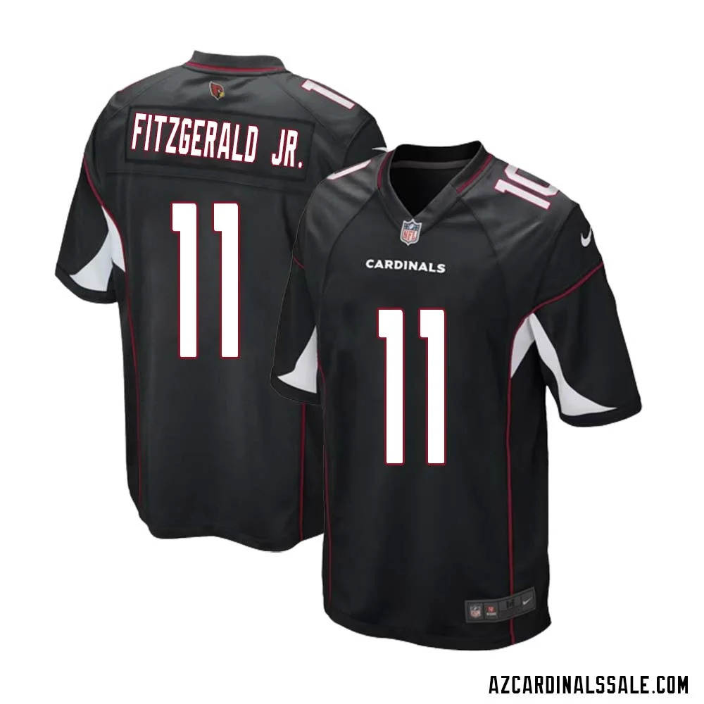 Larry Fitzgerald Jr. No 11 Arizona Cardinals Black Alternate Game Jersey Cardinal for Men 1