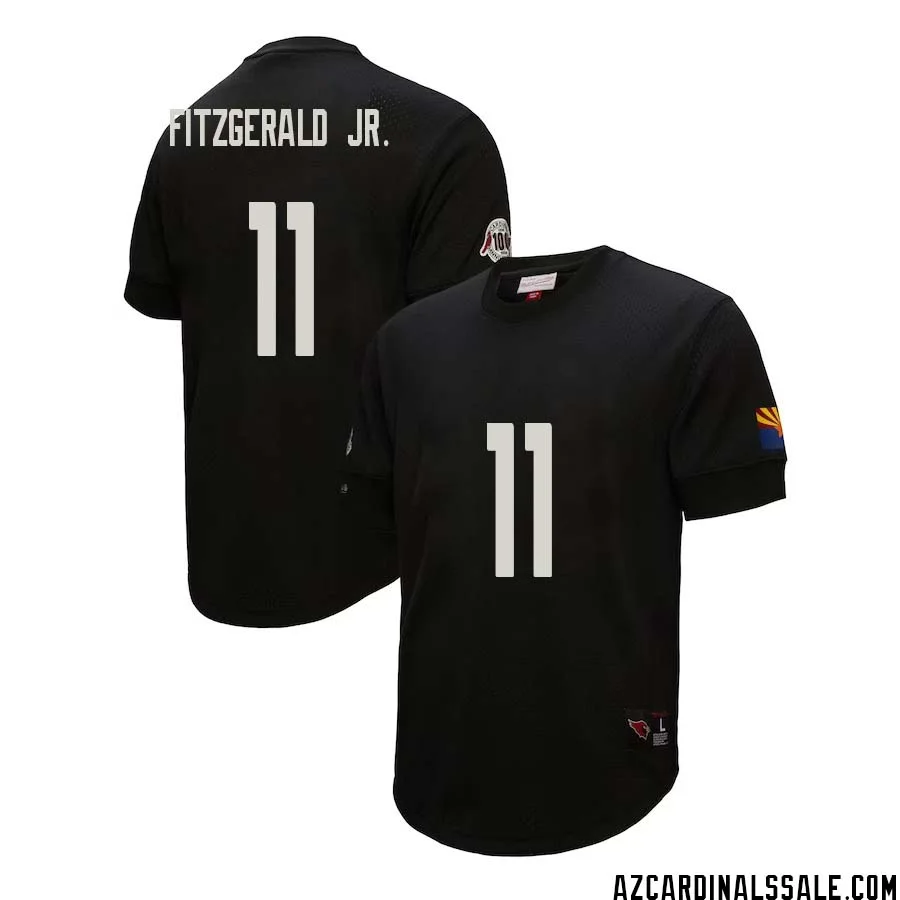 Larry Fitzgerald Jr. No 11 Arizona Cardinals Mitchell Ness Retired Player Name Number Mesh Top Black 1