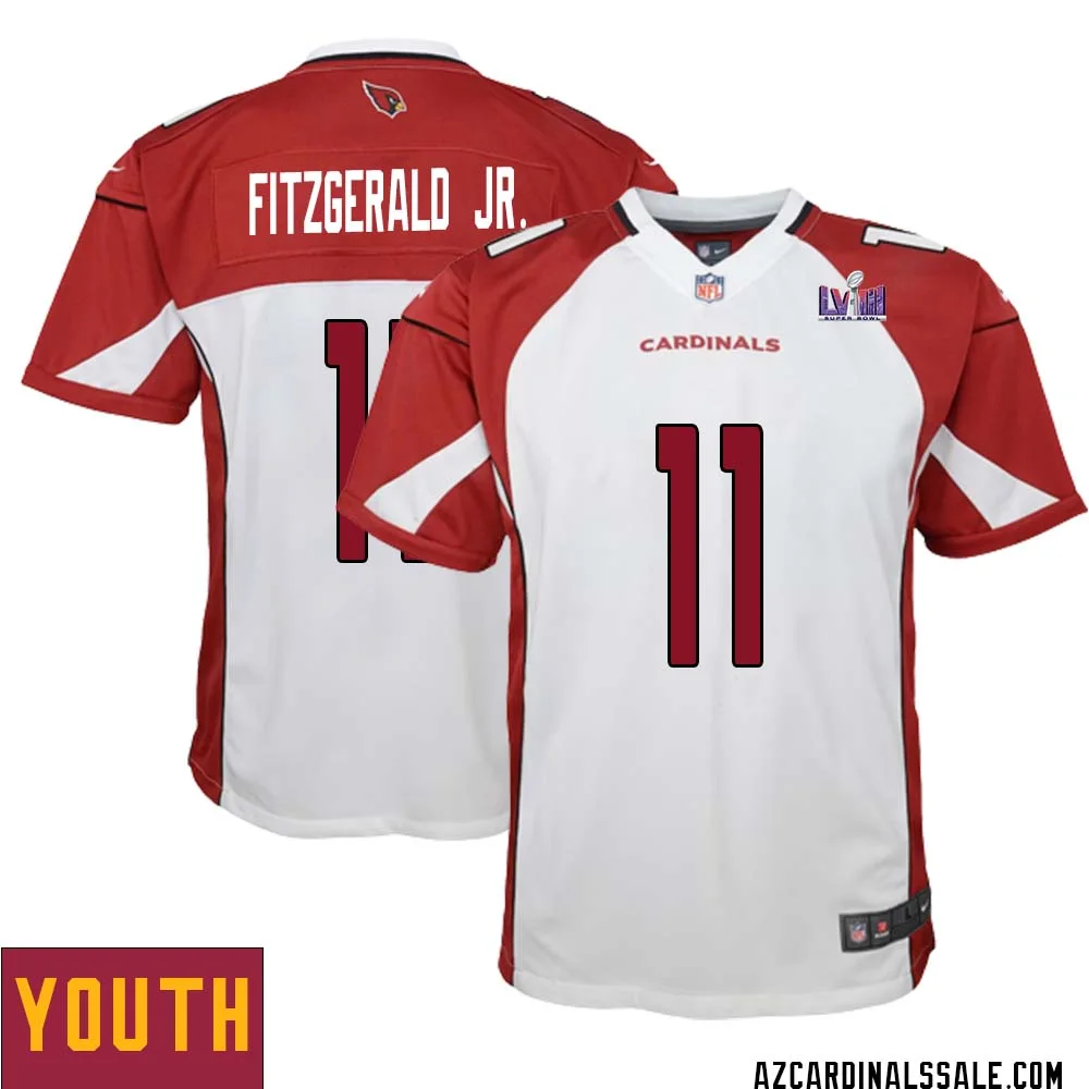 Larry Fitzgerald Jr. No 11 Arizona Cardinals Super Bowl LVIII Away Game Jersey Cardinal for Youth 1